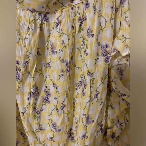 NWT! Chaps Women’s Blouse Spring  DNM 2 YELLOW MU Medium - Picture 14 of 15